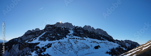 Vom Sulten auf die Kampenwand geblickt photo