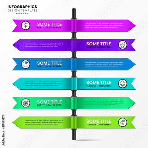 Infographic design template. Creative concept with 6 steps