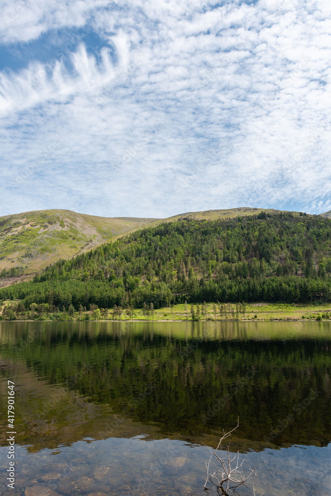 lake and mountains