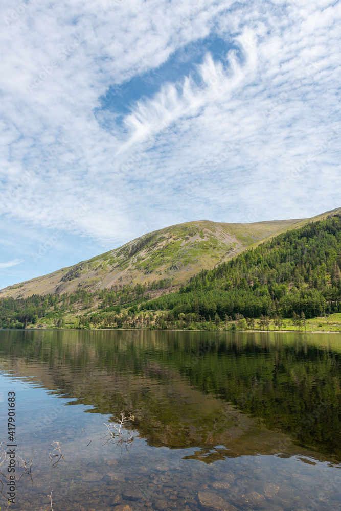 lake and mountains