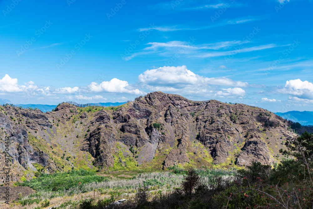 Mount Vesuvius, an active volcano located in Naples, Italy Mount Vesuvius, an active volcano located in Naples, Italy