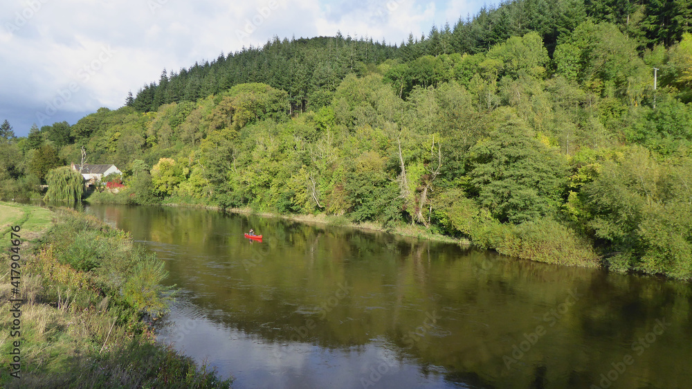 River Wye and the Wye valley in the summertime. River Wye and the Wye valley in the summertime.