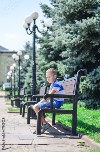 boy on the bench