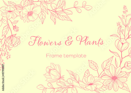 Flowers & plants Frame template