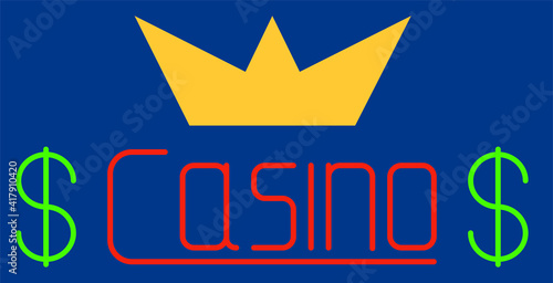 Vector_image_of_casino_logo_$1 photo