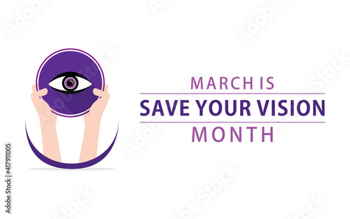 save your vision month theme design