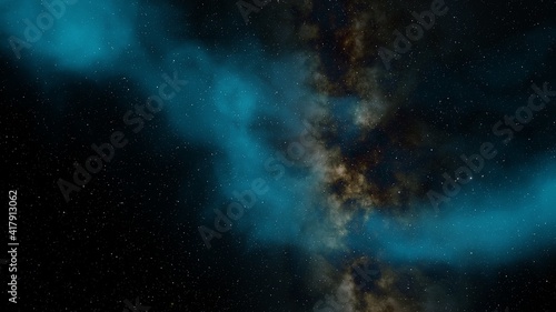 Space background with nebula and stars, nebula in deep space, abstract colorful background 3d render