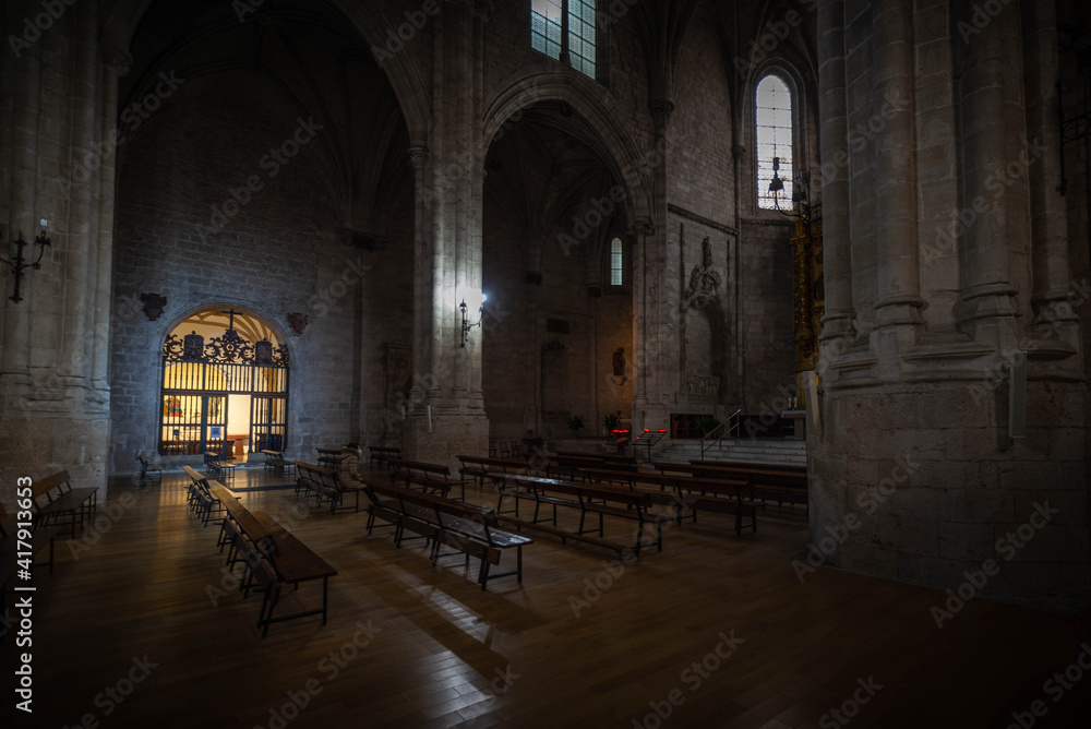 iglesia gótica de san Benito el Real en Valladolid España ,Europa