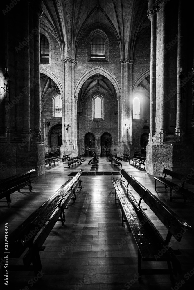 iglesia gótica de san Benito el Real en Valladolid España ,Europa