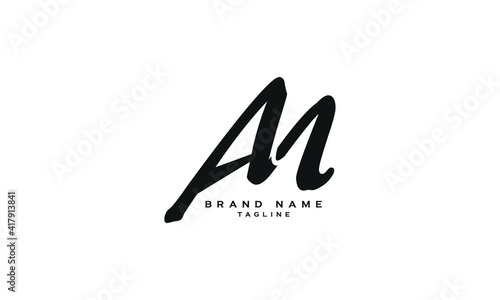 AAM, AM, Abstract initial monogram letter alphabet logo design photo