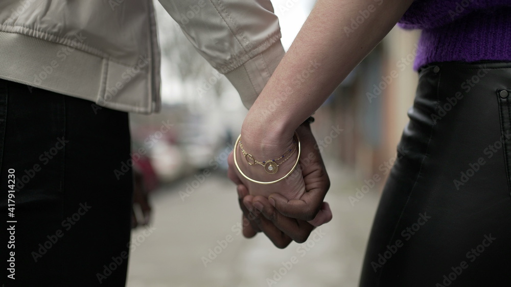 Couple disjoining hands, lovers separating- Couple disjoining hands, lovers separating-