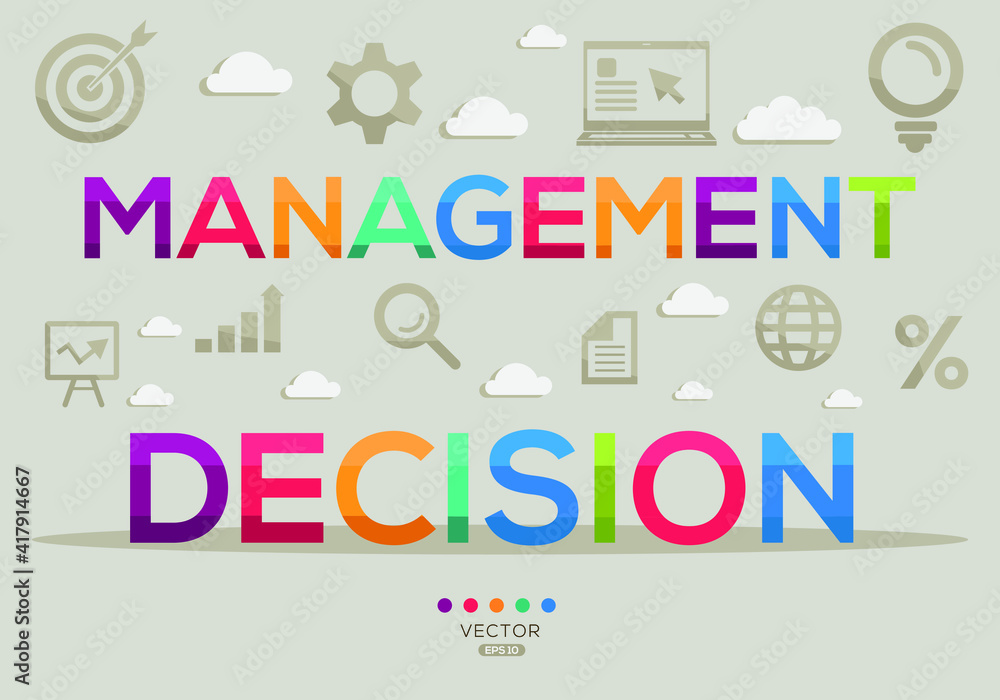 Creative (management decision) Banner Word with Icon ,Vector illustration.