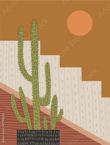 abstract portrait of a woman, beautiful fashionable minimalism in nude shades...