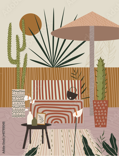 abstract portrait of a woman, beautiful fashionable minimalism in nude shades...