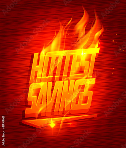 Hottest savings sale vector design template