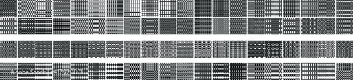 80 Universal different geometric seamless patterns. Endless vector texture can be used for wrapping wallpaper, pattern fills, web background,surface textures. Set of monochrome ornaments.