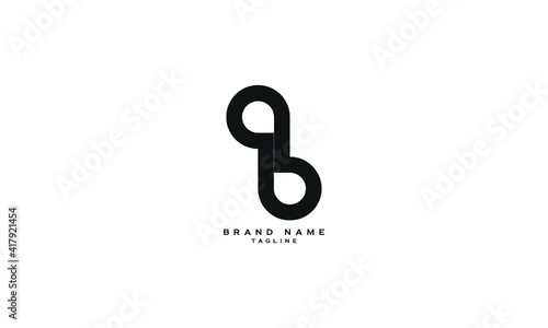 AB, BA, Abstract initial monogram letter alphabet logo design