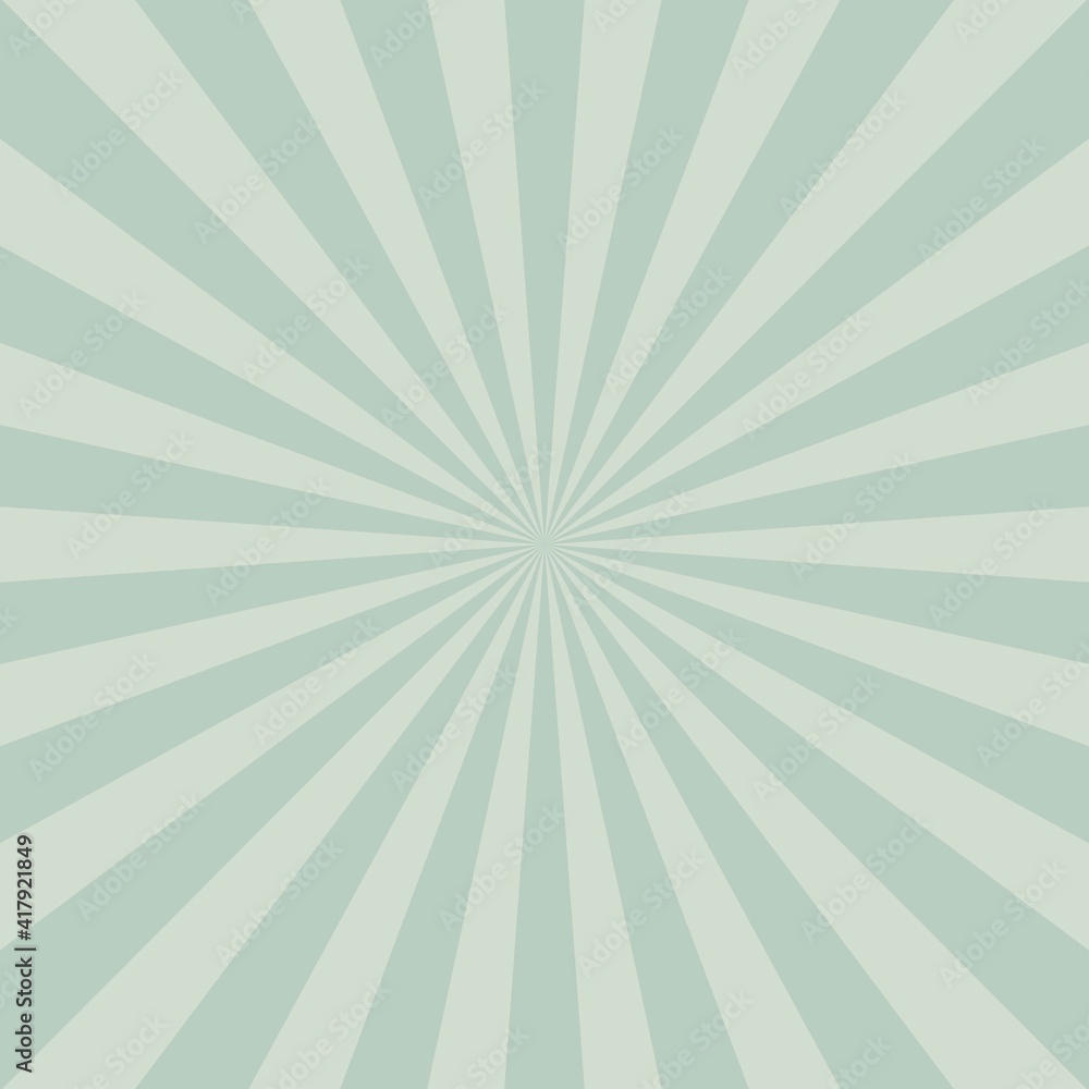Sunlight retro pastel background. Pale yellow and sage green color burst background.