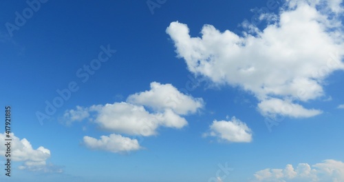 Panoramic view on beautiful sky background