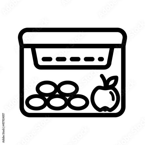 outline lunch box icon