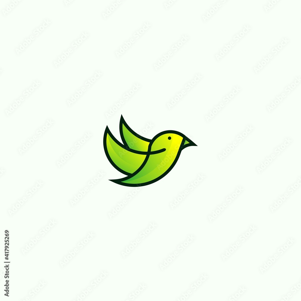 Fototapeta premium bird logo design vector graphics illustration 