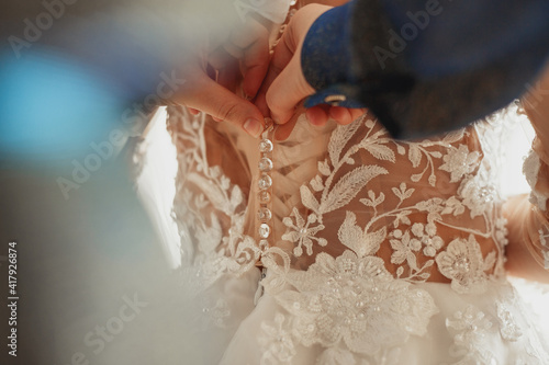 bride`s dressing photo