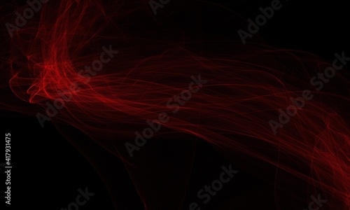 Abstract red wave on a black background
