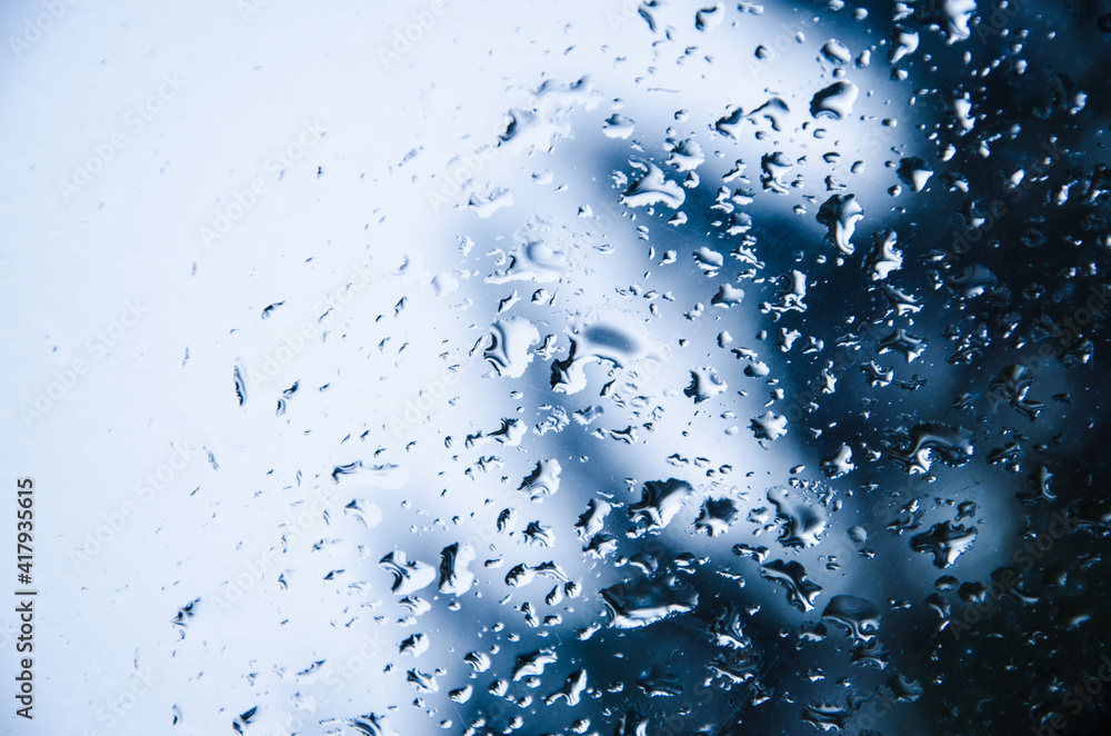 water drops on the glass surface. weather water drops on the glass surface. weather