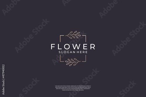 Luxury flower logo design inspiration