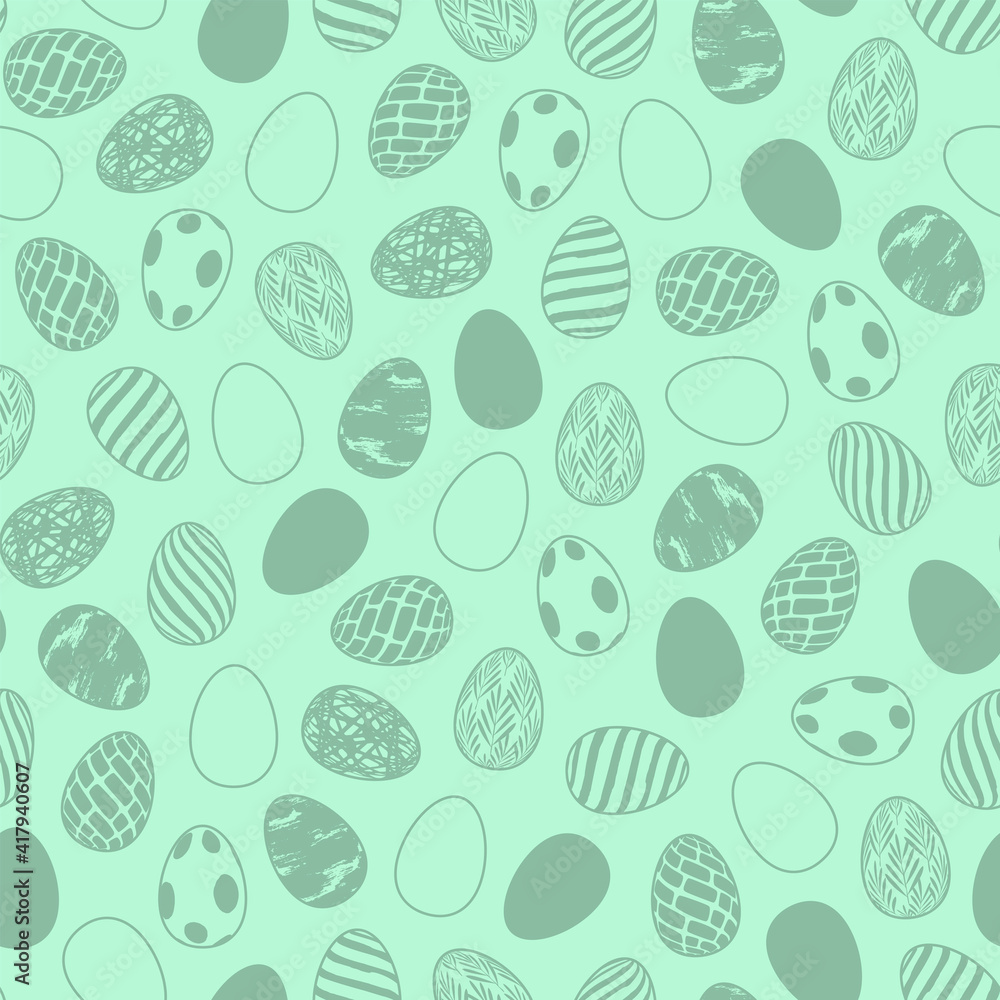 Easter seamless pattern with different eggs. Easter seamless pattern with different eggs.