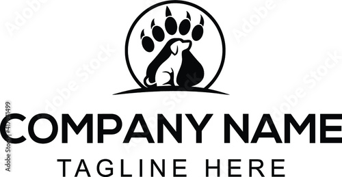 Dog Paw Animal Veterinary Logo Design