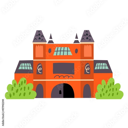 Vector Illustration of Rijksmuseum. Vector image isolated on a white background. 