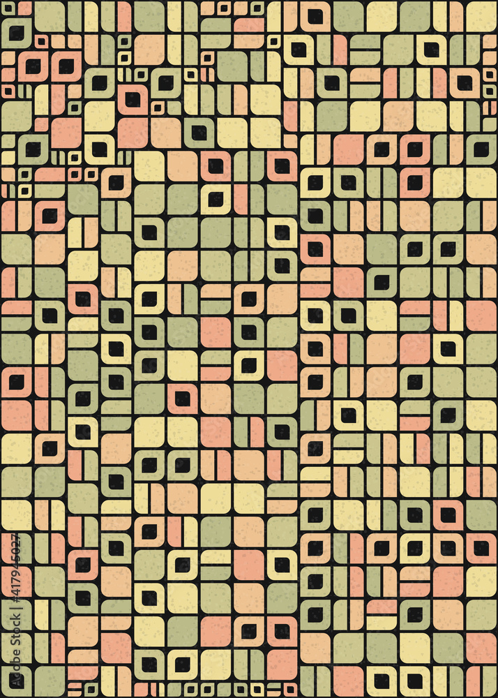 Fototapeta premium Abstract Geometric Pattern generative computational art illustration