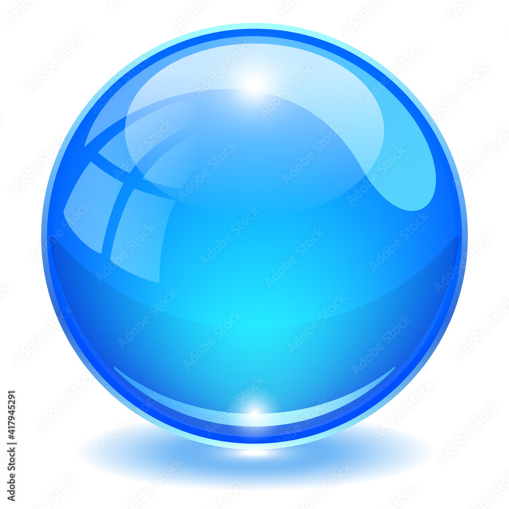 Blue glass ball vector illustration Blue glass ball vector illustration