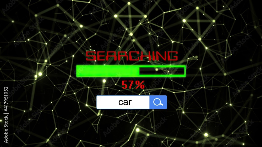Searching for car online concept