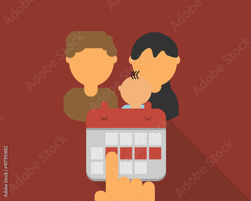 leave request for maternity and Paternity leave for men vector
