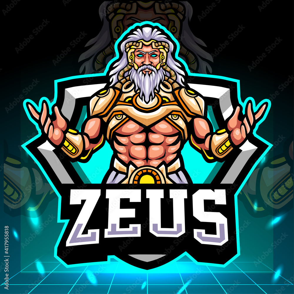 The lord of zeus mascot. esport logo design