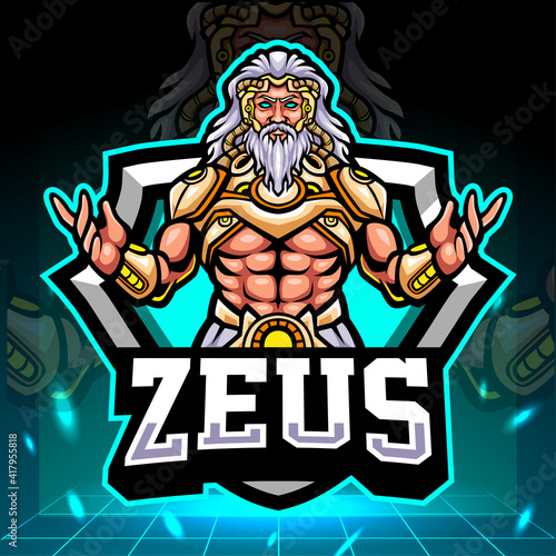 The lord of zeus mascot. esport logo design