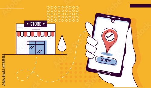 smartphone and store