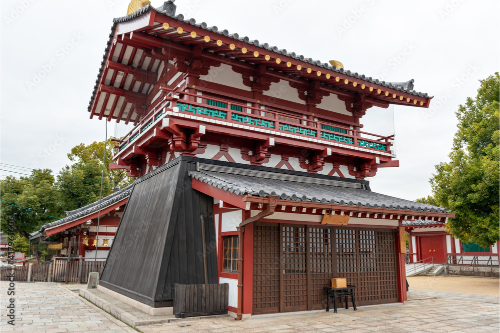 Taikoro of Shitennoji temple in Osaka, Japan