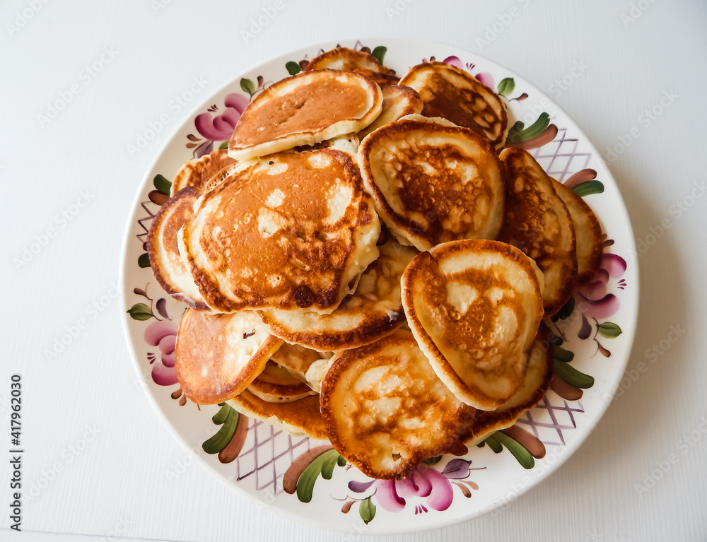 pancakes in a beautiful plate for breakfast pancakes in a beautiful plate for breakfast