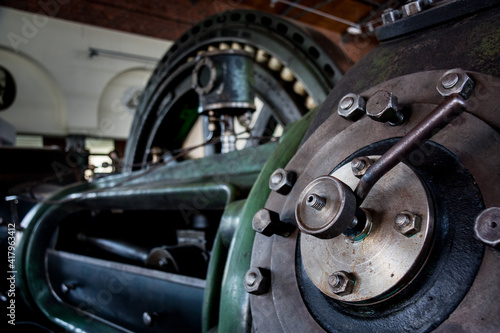 close up of a engine