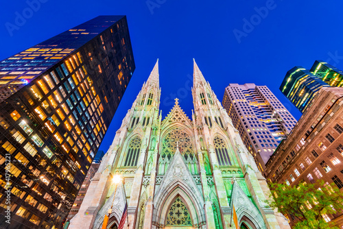 New York, United States of America - St. Patrick Cathedral in Manhattan