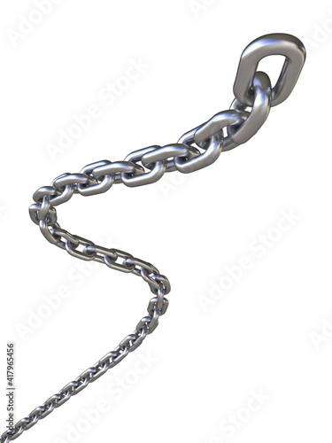 Steel chain 3D photo