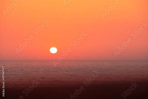 sunset over the beach