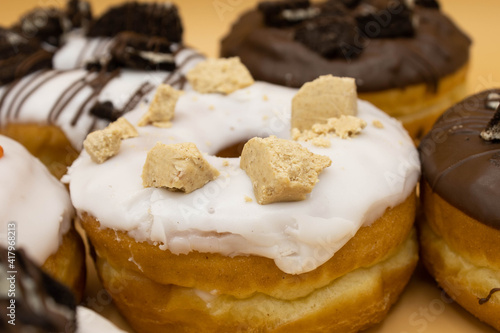 Chocolate donut and cookies donut