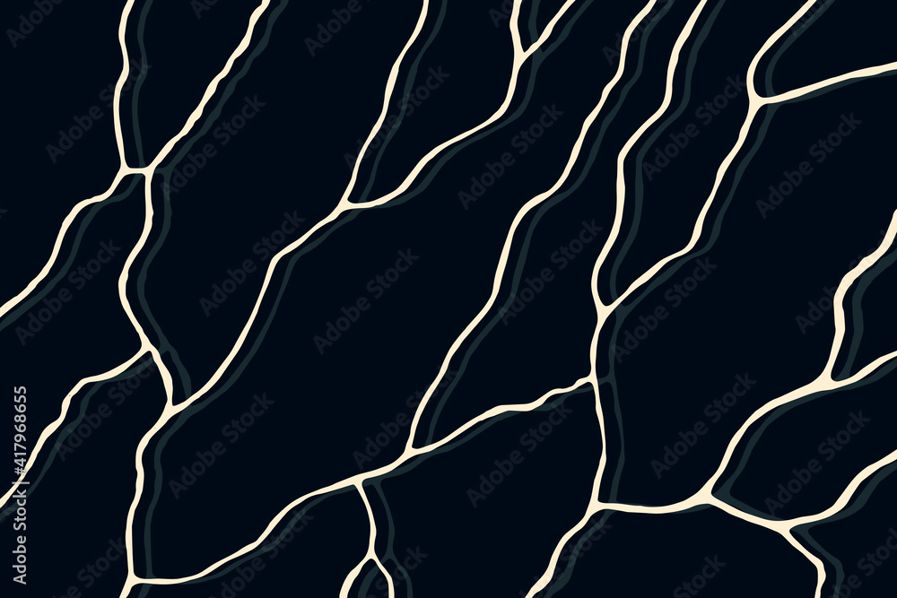 Beautiful background with painted streaks of natural stone. Black marble with light veins. Stock illustration for decor, design, packaging, banner, cover Beautiful background with painted streaks of natural stone. Black marble with light veins. Stock illustration for decor, design, packaging, banner, cover