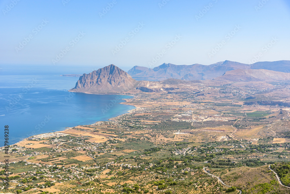 Sicilian landscape with Cofano mountain