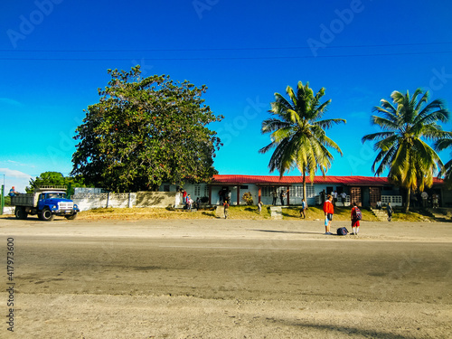 Cienfuegos, Cuba - 2019. Travel photo of Cienfuegos commercial area. Cienfuegos Province, Cuba. photo