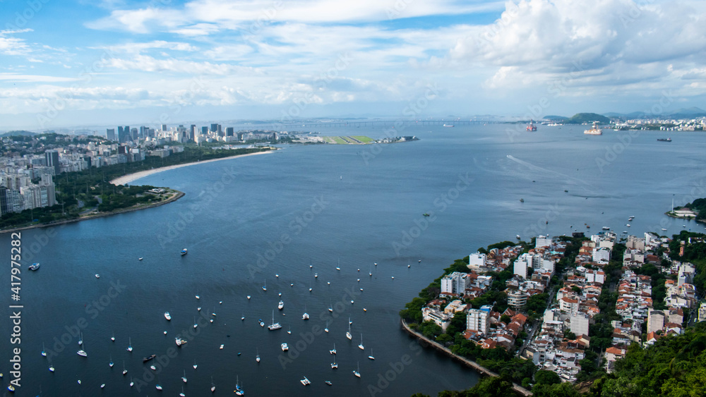 view of the river and the city
